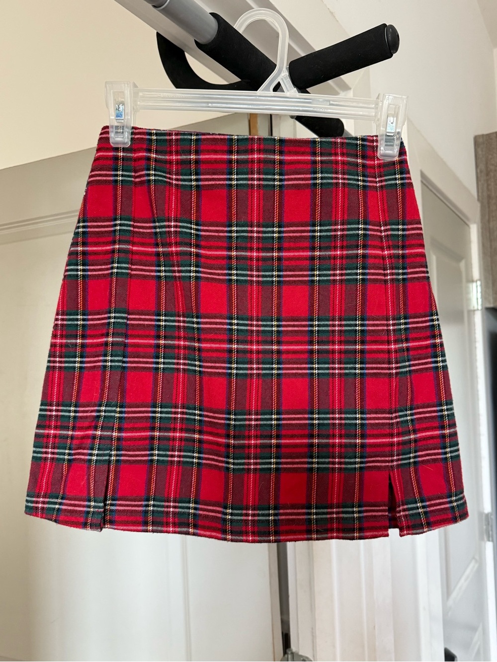 Red Plaid Mini Skirt - Women's Classic